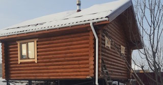 Баня из оцилиндрованного бревна под ключ в Коломне - от 133406 рублей